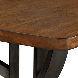 Lea 78 Inch Solid Rubberwood Rectangular Dining Table Seats Eight for Family Meals