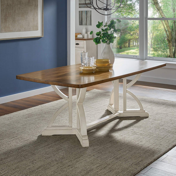 Lea 78 Inch Solid Rubberwood Rectangular Dining Table Seats Eight for Family Meals
