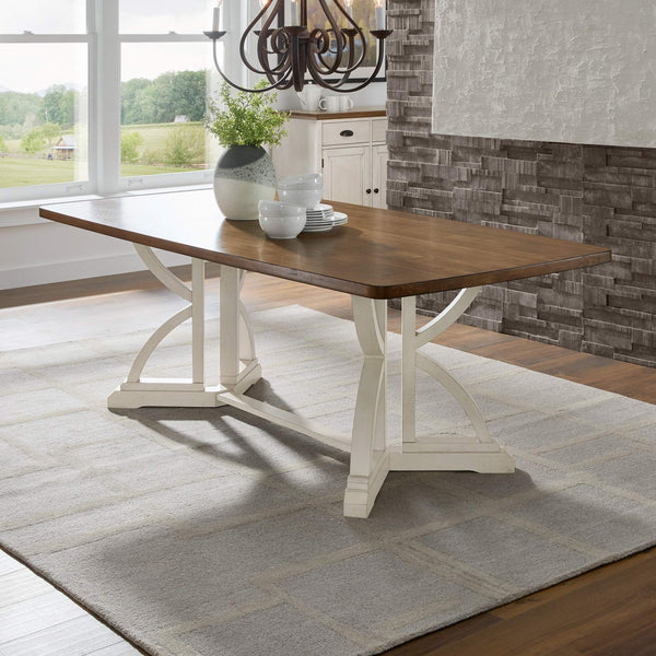 Lea 78 Inch Solid Rubberwood Rectangular Dining Table Seats Eight for Family Meals