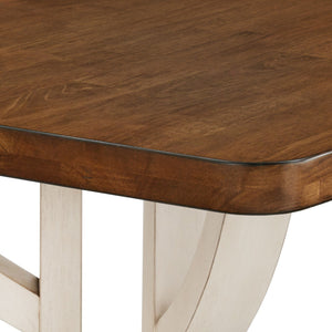 Lea 78 Inch Solid Rubberwood Rectangular Dining Table Seats Eight for Family Meals