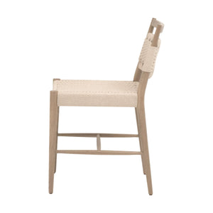 Essentials for Living Myles Solid Oak Dining Chair with Handwoven Paper Cord Seat Transitional Style 5300.NAT/BLN