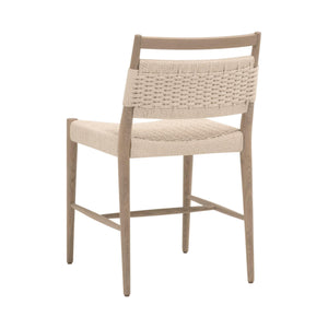 Essentials for Living Myles Solid Oak Dining Chair with Handwoven Paper Cord Seat Transitional Style 5300.NAT/BLN