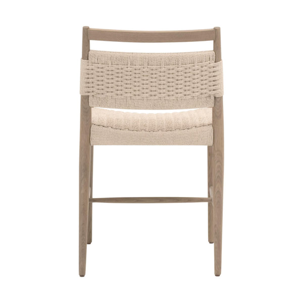 Essentials for Living Myles Solid Oak Dining Chair with Handwoven Paper Cord Seat Transitional Style 5300.NAT/BLN