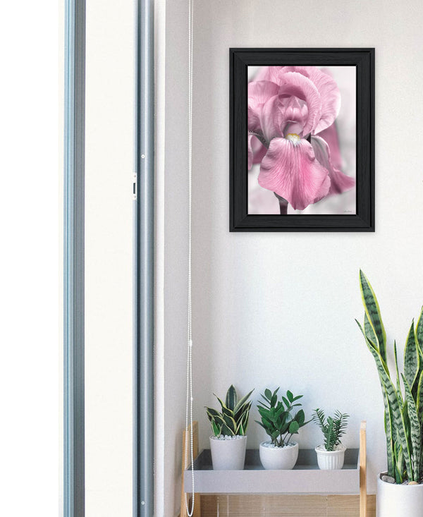Homeroots Pink Iris Black Framed Print Wall Art - Trendy Rustic Decor To Elevate Your Space With Style!  Wood 530020