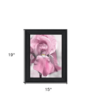 Homeroots Pink Iris Black Framed Print Wall Art - Trendy Rustic Decor To Elevate Your Space With Style!  Wood 530020
