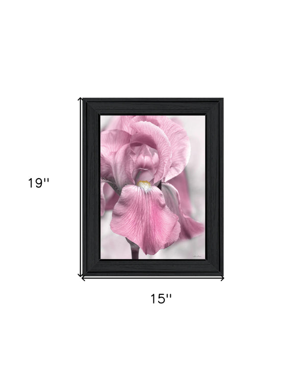Homeroots Pink Iris Black Framed Print Wall Art - Trendy Rustic Decor To Elevate Your Space With Style!  Wood 530020