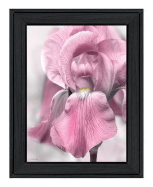 Homeroots Pink Iris Black Framed Print Wall Art - Trendy Rustic Decor To Elevate Your Space With Style!  Wood 530020