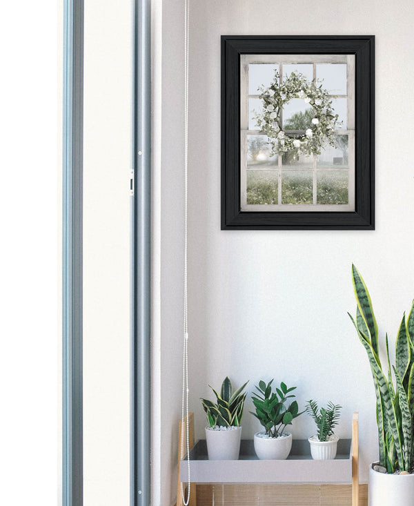 Homeroots Spring Farm View Black Framed Print Wall Art - Rustic Chic Decor For Stylish Home Makeover 19"X15"  Wood 530032