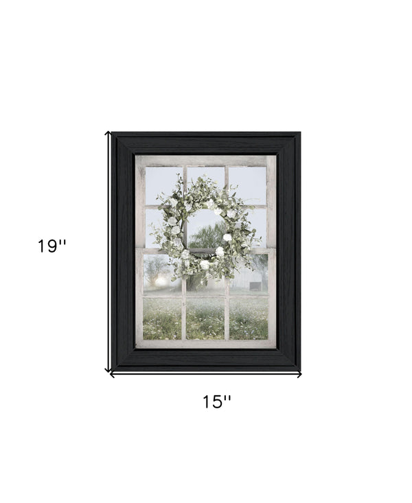 Homeroots Spring Farm View Black Framed Print Wall Art - Rustic Chic Decor For Stylish Home Makeover 19"X15"  Wood 530032