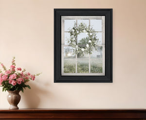 Homeroots Spring Farm View Black Framed Print Wall Art - Rustic Chic Decor For Stylish Home Makeover 19"X15"  Wood 530032
