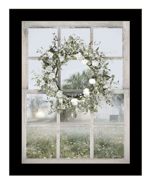 Homeroots Spring Farm View Framed Print Wall Art - Rustic Decor To Revitalize Your Space With Style And Elegance Black Wood 530033