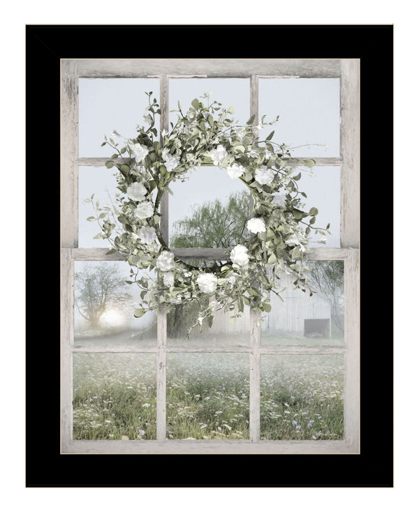 Homeroots Spring Farm View Framed Print Wall Art - Rustic Decor To Revitalize Your Space With Style And Elegance Black Wood 530033