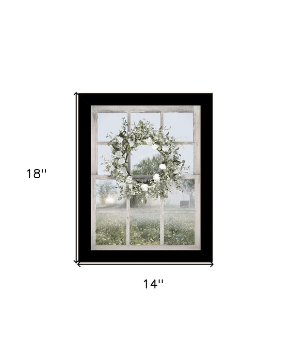 Homeroots Spring Farm View Framed Print Wall Art - Rustic Decor To Revitalize Your Space With Style And Elegance Black Wood 530033