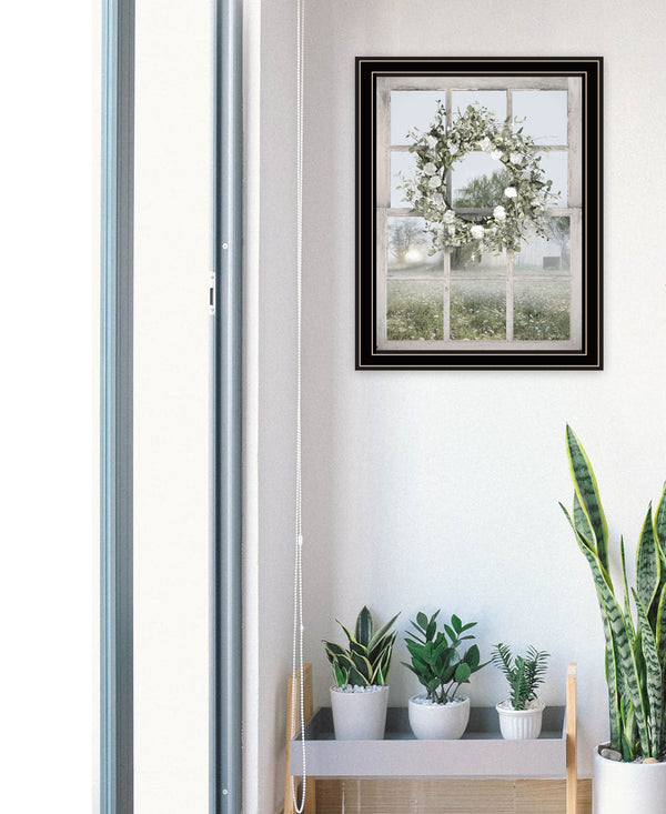 Homeroots Spring Farm View Framed Print Wall Art - Rustic Decor To Revitalize Your Space With Style And Elegance Black And Gold Wood 530034