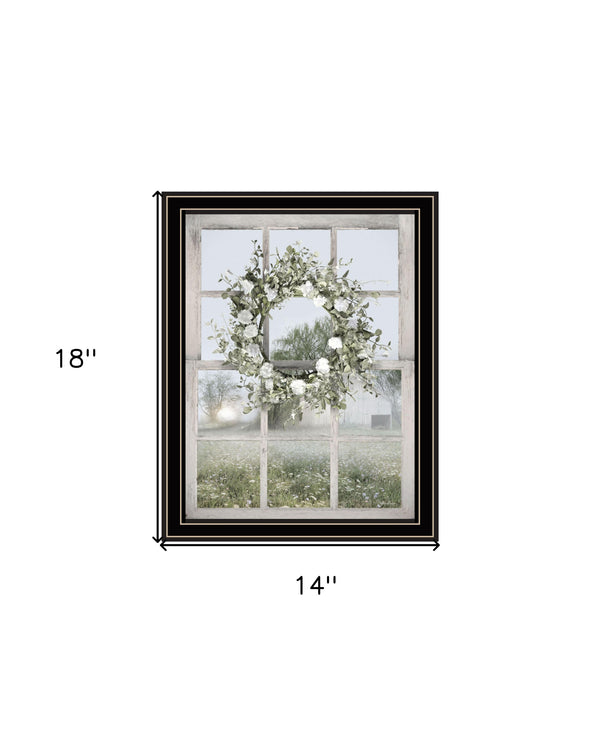 Homeroots Spring Farm View Framed Print Wall Art - Rustic Decor To Revitalize Your Space With Style And Elegance Black And Gold Wood 530034