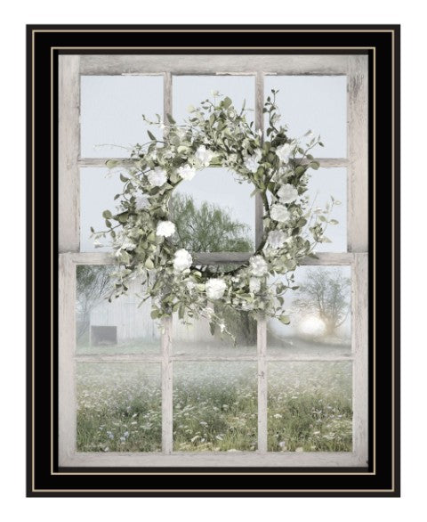 Homeroots Spring Farm View Framed Print Wall Art - Rustic Decor To Revitalize Your Space With Style And Elegance Black And Gold Wood 530034