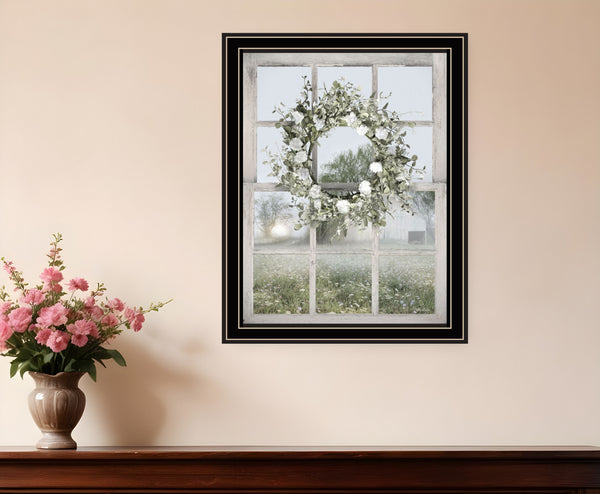 Homeroots Spring Farm View Framed Print Wall Art - Rustic Decor To Revitalize Your Space With Style And Elegance Black And Gold Wood 530034
