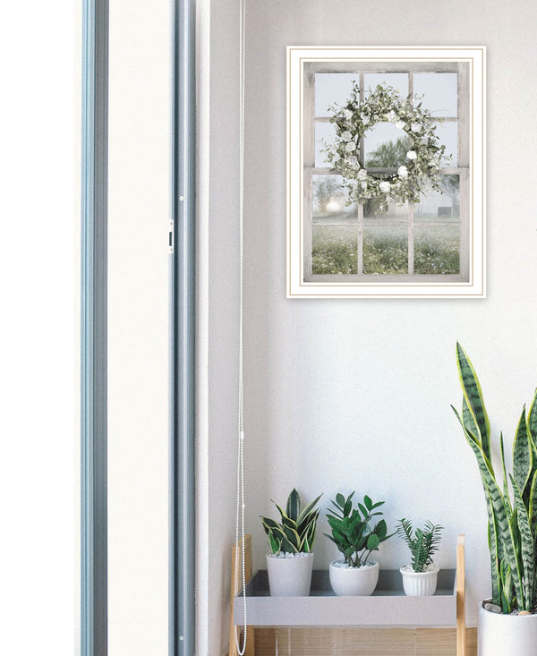 Homeroots Spring Farm View Framed Print Wall Art - Rustic Decor To Revitalize Your Space With Style And Elegance White Wood 530035