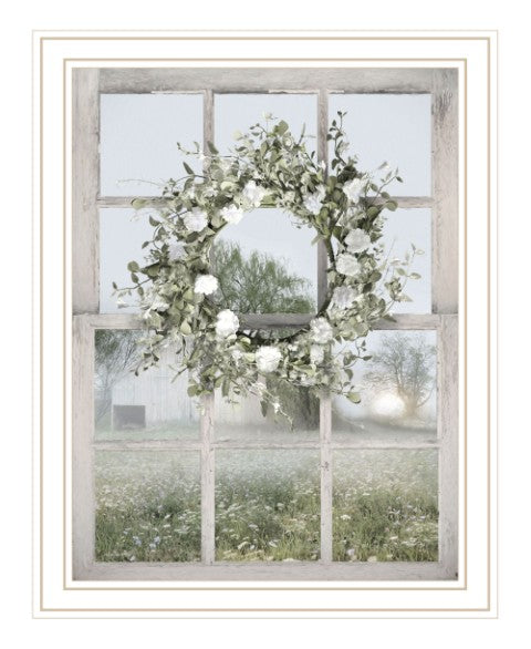 Homeroots Spring Farm View Framed Print Wall Art - Rustic Decor To Revitalize Your Space With Style And Elegance White Wood 530035