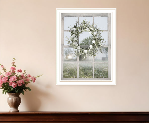 Homeroots Spring Farm View Framed Print Wall Art - Rustic Decor To Revitalize Your Space With Style And Elegance White Wood 530035