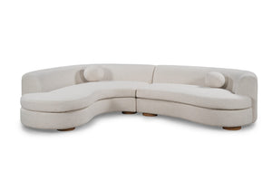 Classic Home Concord 2 Piece Sectional in Ivory - Modern Comfort, Versatile Design, Perfect for Any Living Space 53004712