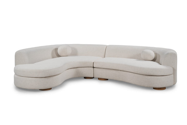 Classic Home Concord 2 Piece Sectional in Ivory - Modern Comfort, Versatile Design, Perfect for Any Living Space 53004712