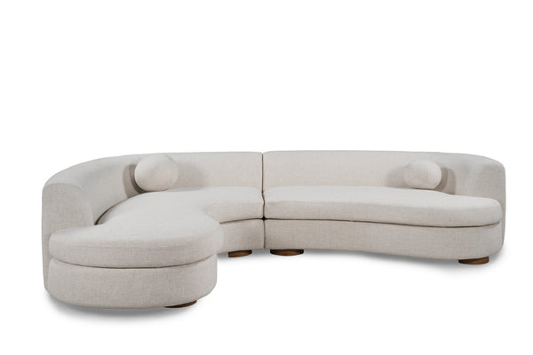 Classic Home Concord 2 Piece Sectional in Ivory - Modern Comfort, Versatile Design, Perfect for Any Living Space 53004712