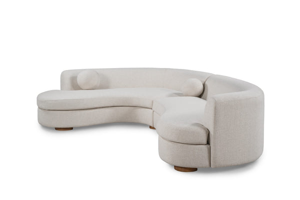 Classic Home Concord 2 Piece Sectional in Ivory - Modern Comfort, Versatile Design, Perfect for Any Living Space 53004712