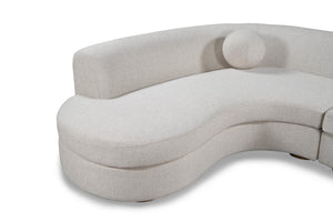 Classic Home Concord 2 Piece Sectional in Ivory - Modern Comfort, Versatile Design, Perfect for Any Living Space 53004712