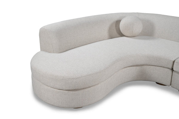Classic Home Concord 2 Piece Sectional in Ivory - Modern Comfort, Versatile Design, Perfect for Any Living Space 53004712