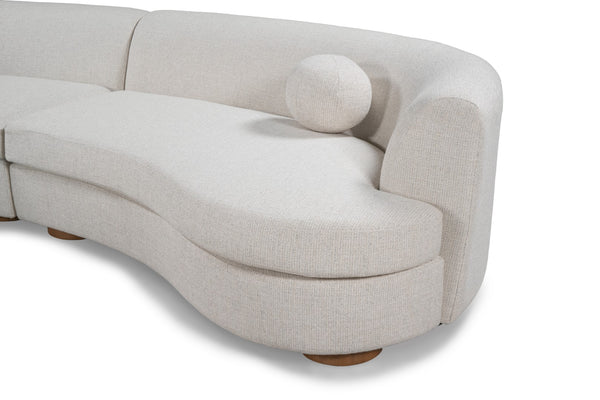Classic Home Concord 2 Piece Sectional in Ivory - Modern Comfort, Versatile Design, Perfect for Any Living Space 53004712