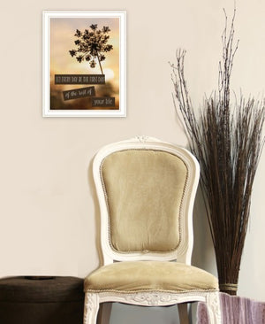 Homeroots The First Day Framed Print Wall Art - Rustic Charm For Modern Farmhouse Decor And Stylish Rooms White Wood 530047