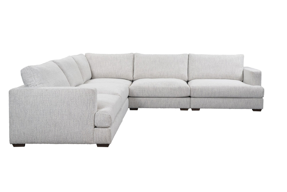 Classic Home Ludwig 5 Piece Sectional Sofa in Soft Ivory - Versatile, Contemporary Comfort for Modern Living Spaces 53004809
