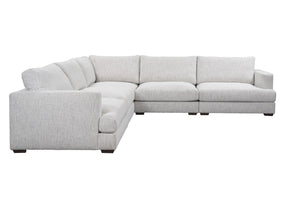 Classic Home Ludwig 5 Piece Sectional Sofa in Soft Ivory - Versatile, Contemporary Comfort for Modern Living Spaces 53004809