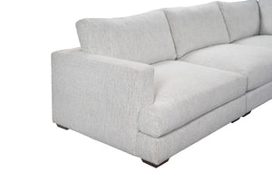 Classic Home Ludwig 5 Piece Sectional Sofa in Soft Ivory - Versatile, Contemporary Comfort for Modern Living Spaces 53004809