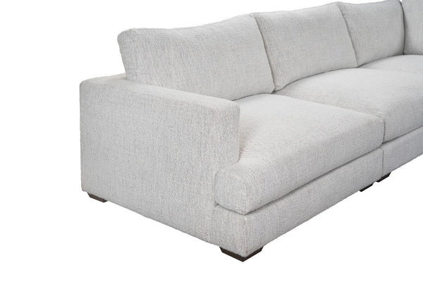 Classic Home Ludwig 5 Piece Sectional Sofa in Soft Ivory - Versatile, Contemporary Comfort for Modern Living Spaces 53004809