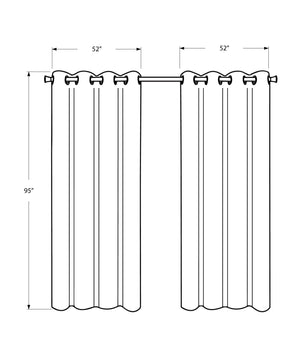 English Elm Curtain 2-Pack 54"x95" Room-Darkening Grommet Panels in Silver Micro-Suede — Modern Privacy Drapes B2710P218784