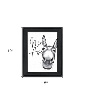 Homeroots Nice Donkey Black Framed Print - Chic Bathroom Wall Art To Elevate Your Rustic Home Decor Style  Wood 530072