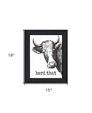 Homeroots Herd Black Framed Print Bathroom Wall Art – Stylish Rustic Decor To Enhance Your Space Elegantly  Wood 530076