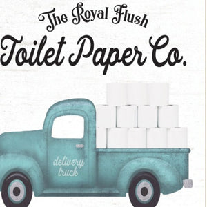 Homeroots Toilet Paper Co Stylish Framed Print Wall Art For Modern Farmhouse Bathroom Decor - 18x14 Inches White Wood 530087