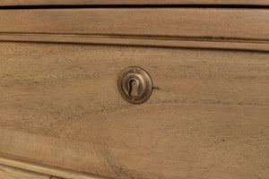 Sarreid Chamberlain Chest Of Drawers - Solid Acacia With Driftwood Finish & Elegant Brass Hardware Tan  53008