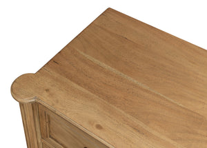 Sarreid Chamberlain Chest Of Drawers - Solid Acacia With Driftwood Finish & Elegant Brass Hardware Tan  53008