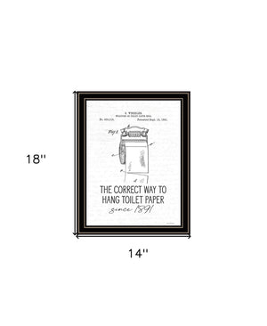 Homeroots Correct Way To Hang Toilet Paper Decorative Wall Art - Rustic Farmhouse Style For Your Bathroom Black And Gold Wood 530090