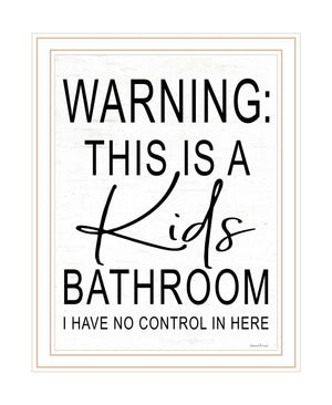 Homeroots Kids Trendy Framed Print Wall Art For Bathroom – Rustic Farmhouse Decor To Elevate Your Space White Wood 530099