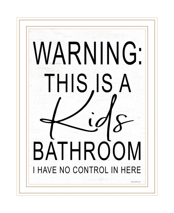 Homeroots Kids Trendy Framed Print Wall Art For Bathroom – Rustic Farmhouse Decor To Elevate Your Space White Wood 530099
