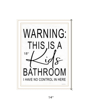 Homeroots Kids Trendy Framed Print Wall Art For Bathroom – Rustic Farmhouse Decor To Elevate Your Space White Wood 530099