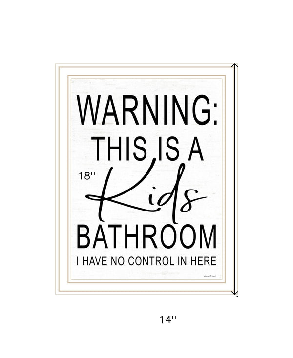 Homeroots Kids Trendy Framed Print Wall Art For Bathroom – Rustic Farmhouse Decor To Elevate Your Space White Wood 530099