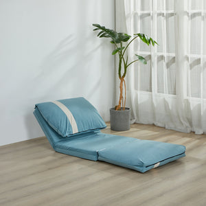 English Elm ARIA Modern Floor Sofa Bed with 6-Position Adjustable Back, Quick 5-Second Fold, Corduroy Comfort Sky Blue W3391P324423