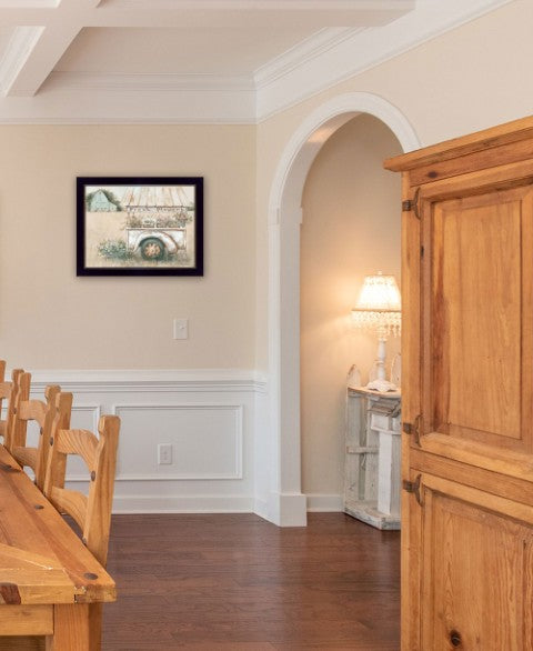 Homeroots Fresh Flowers For Sale Framed Wall Art – Chic Rustic Decor To Elevate Your Home Aesthetics Black Wood 530109