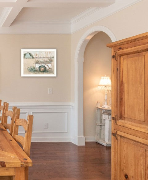 Homeroots Fresh Flowers For Sale Framed Wall Art – Chic Rustic Decor To Elevate Your Home Aesthetics White Wood 530111